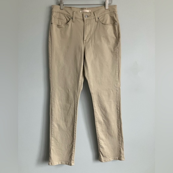 Levi's Denim - LEVI’S Tan Straight Leg High Rise Stovepipe Jeans Size 8
